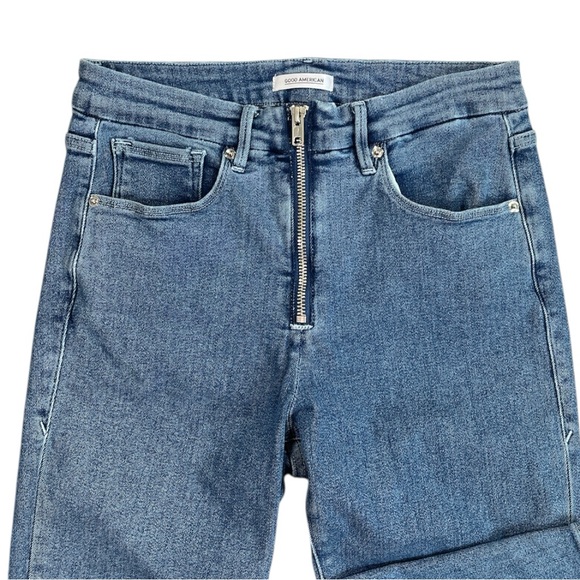 Good American Exposed Zipper High Rise Skinny Jean size 8/29 - Picture 4 of 8